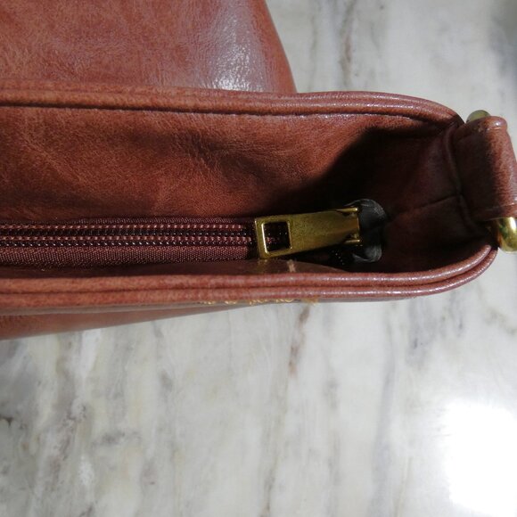 New PU Rust Bucket Bag Pocketbook with Interchangable Straps-Peacock & Sunflower - Picture 6 of 11